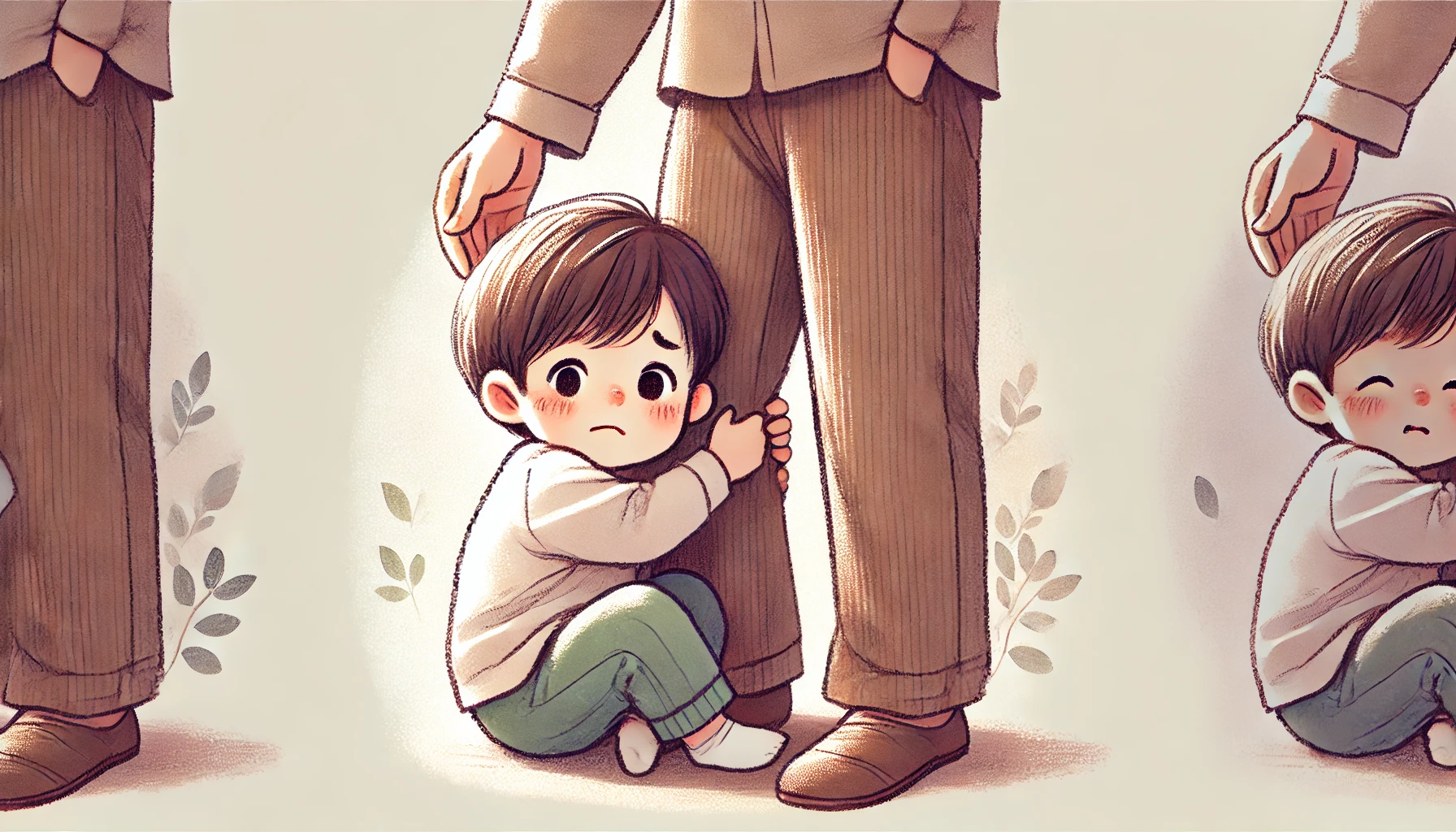 親から離れない子