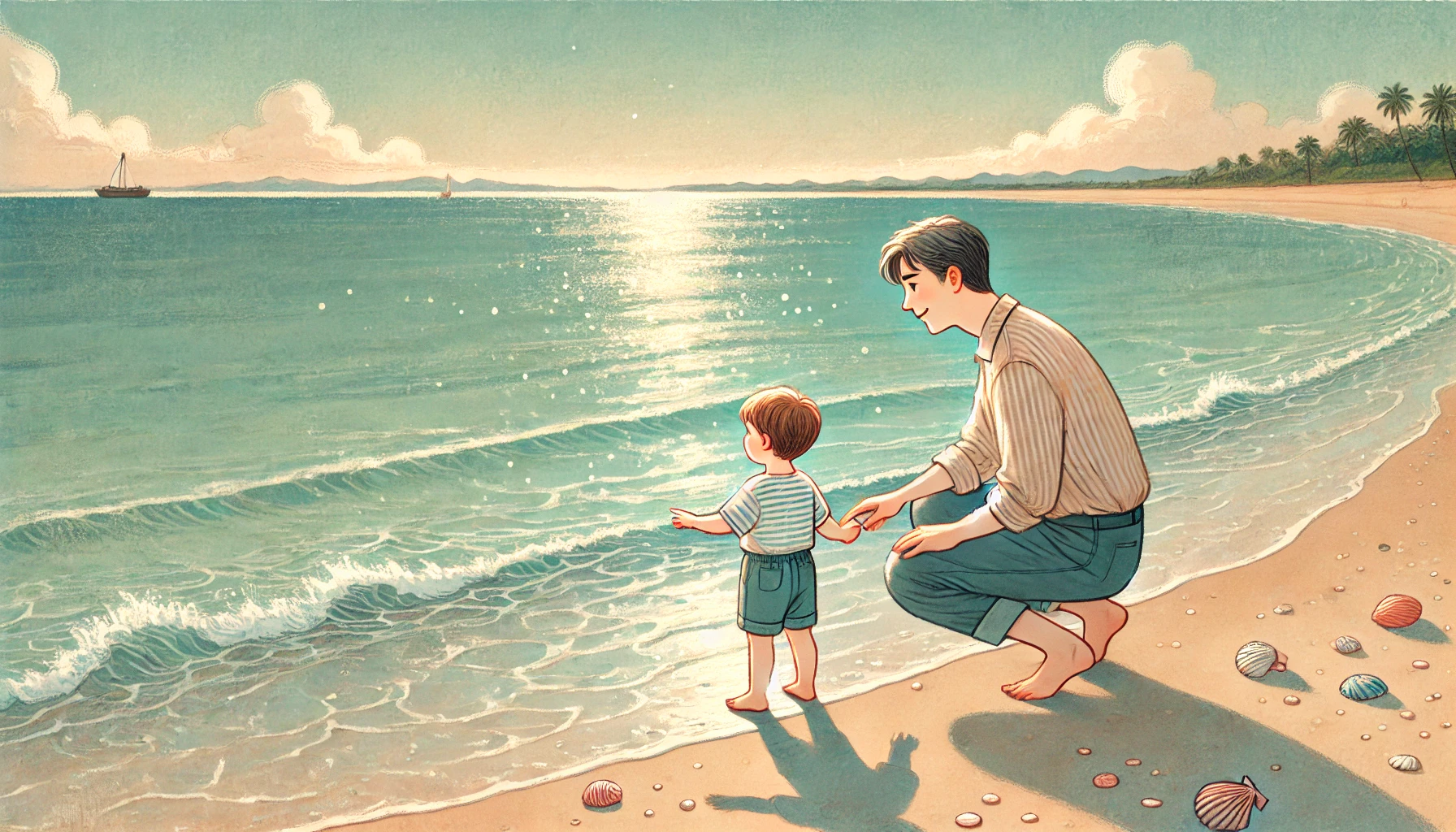 海と子供