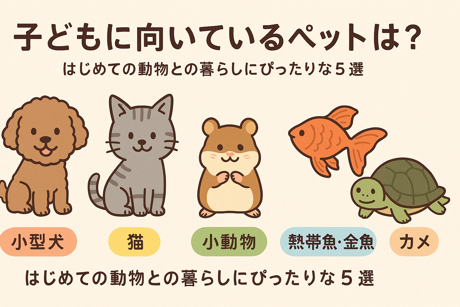 子供に向いているペット
