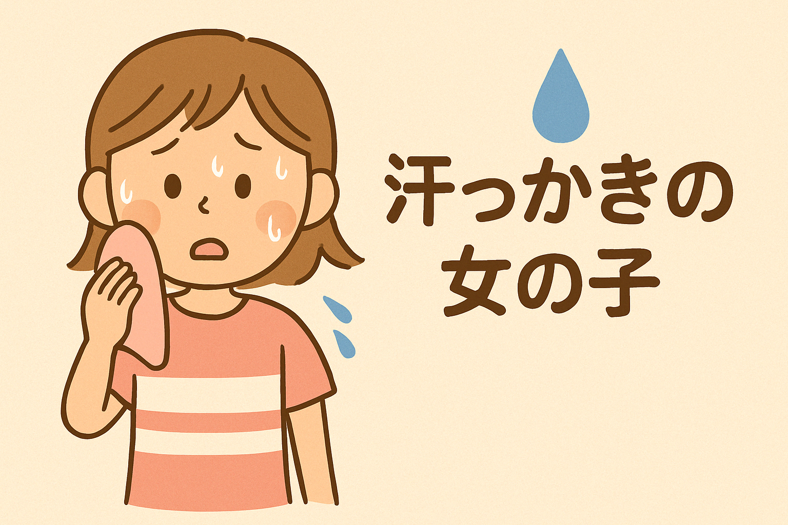 汗っかきの女の子