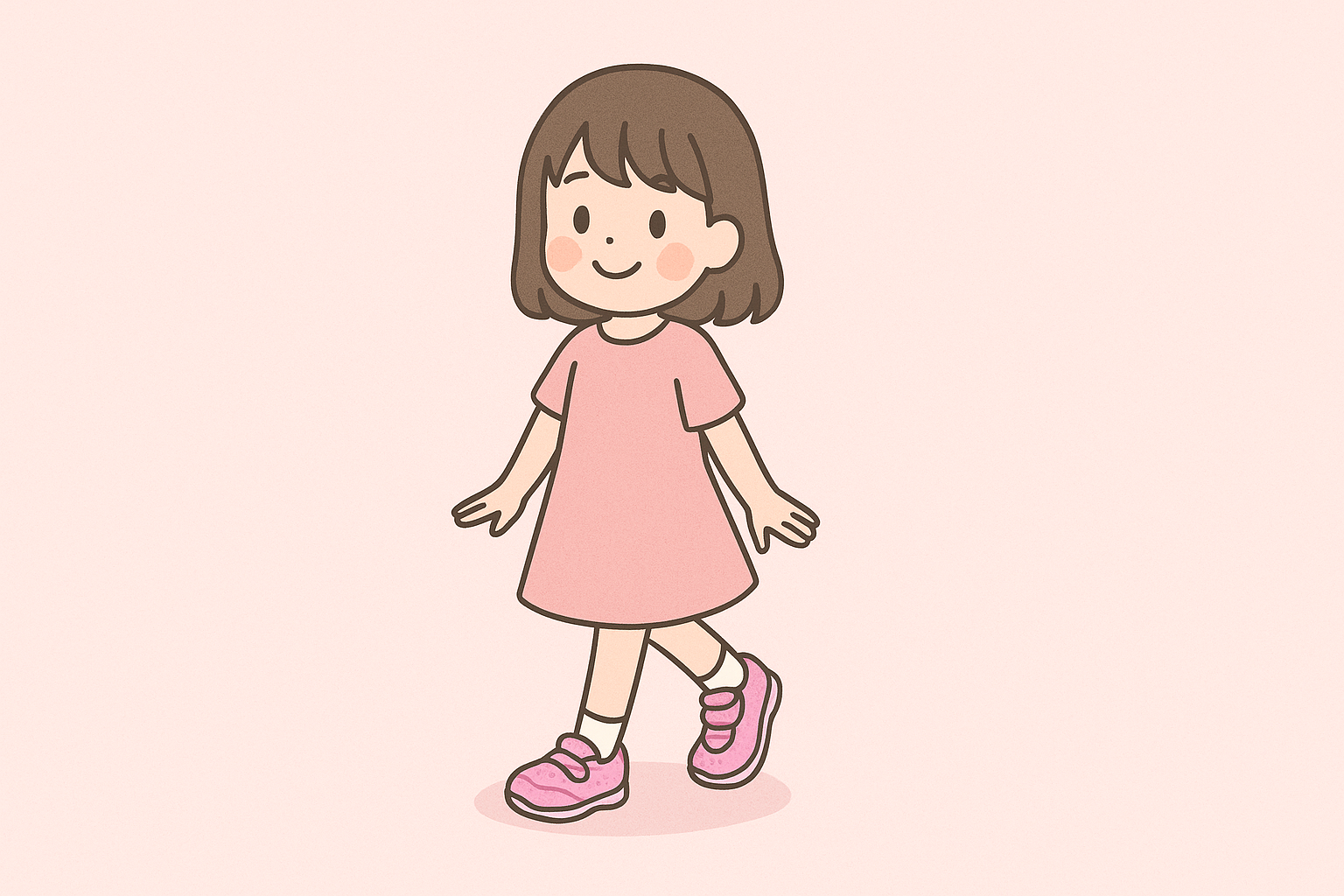 かわいい靴は履いた女子小学生