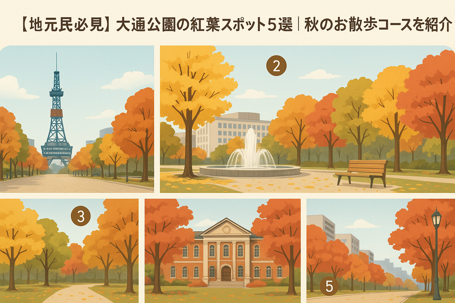 【地元民必見】大通公園の紅葉スポット5選｜秋のお散歩コースを紹介