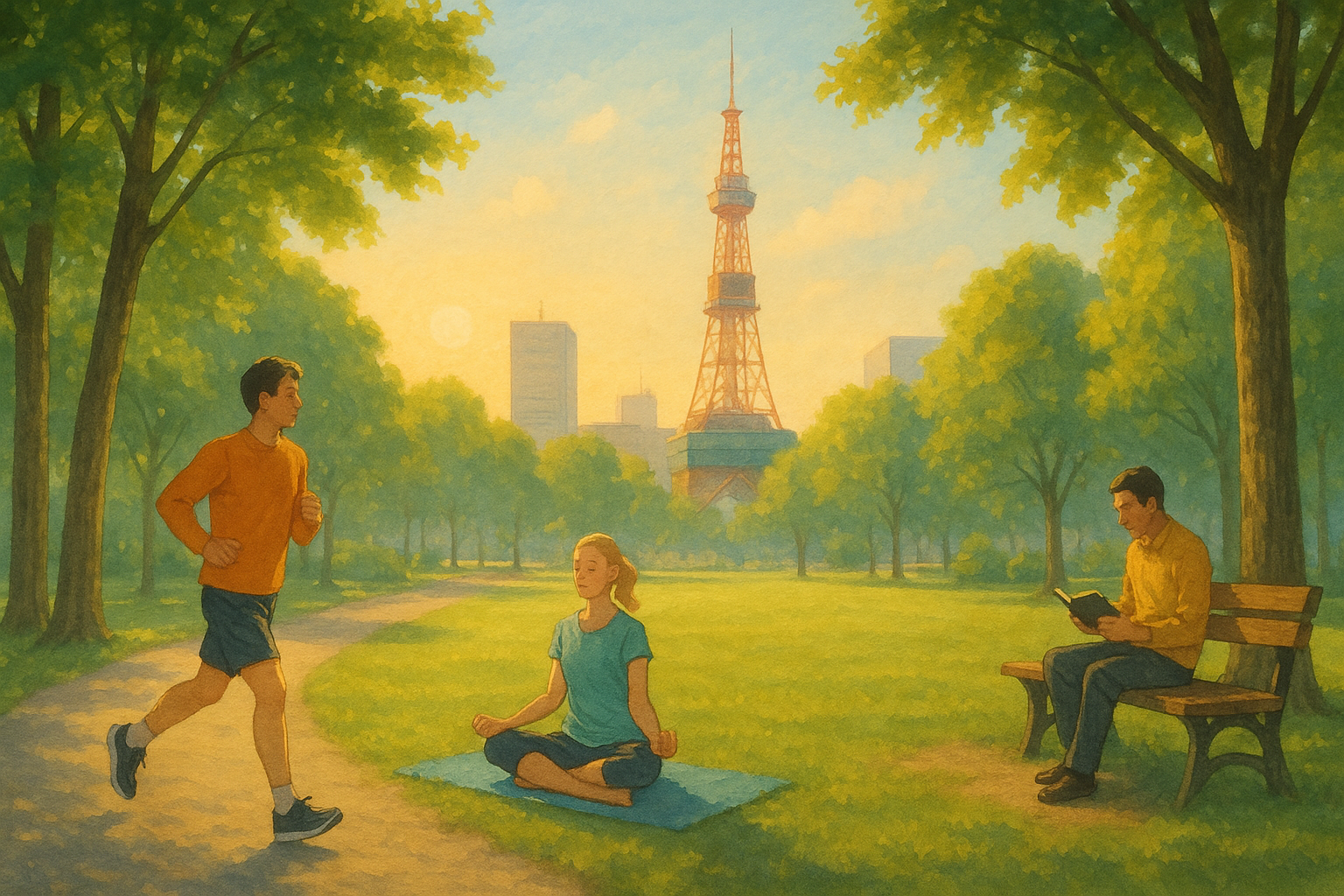 【朝の1時間が変わる】大通公園の朝活スポット特集｜ジョギング・ヨガ・読書にぴったりの場所